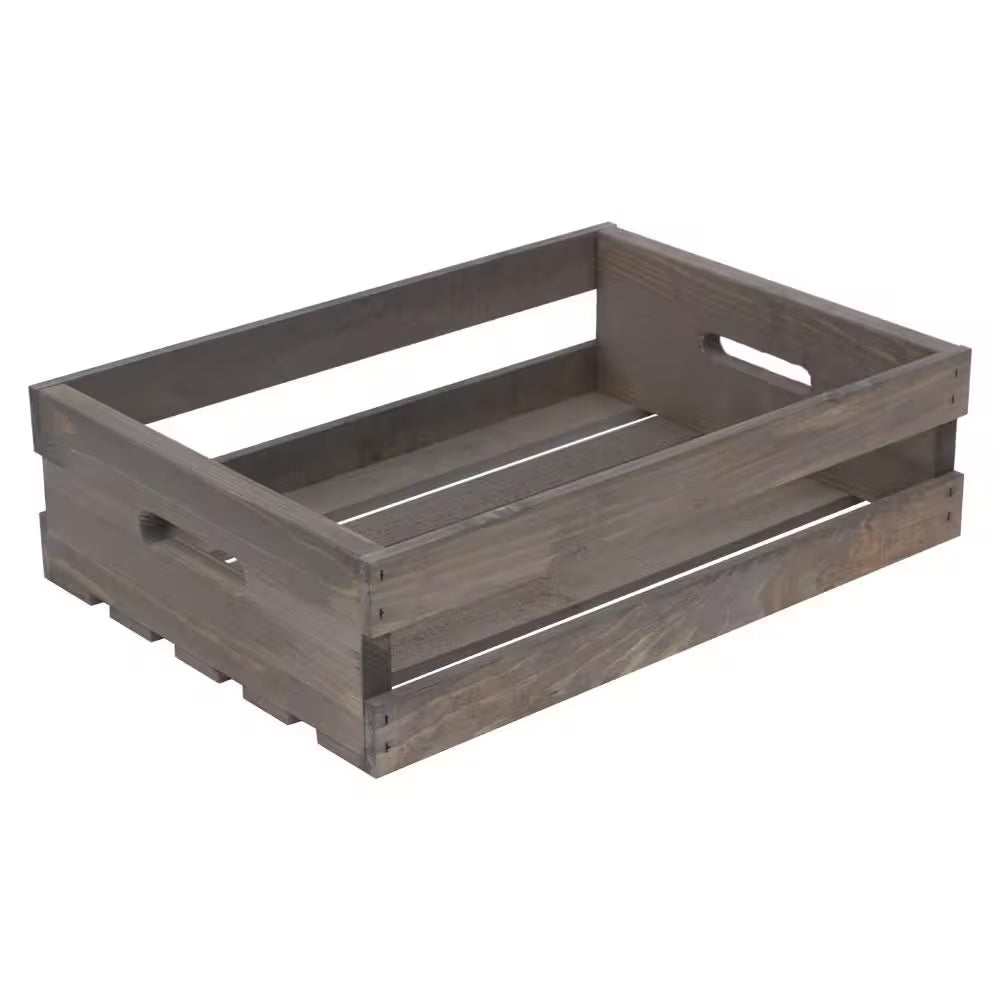 18 In. X 12.5 In. X 4.75 In. Half Crate Finished Gray