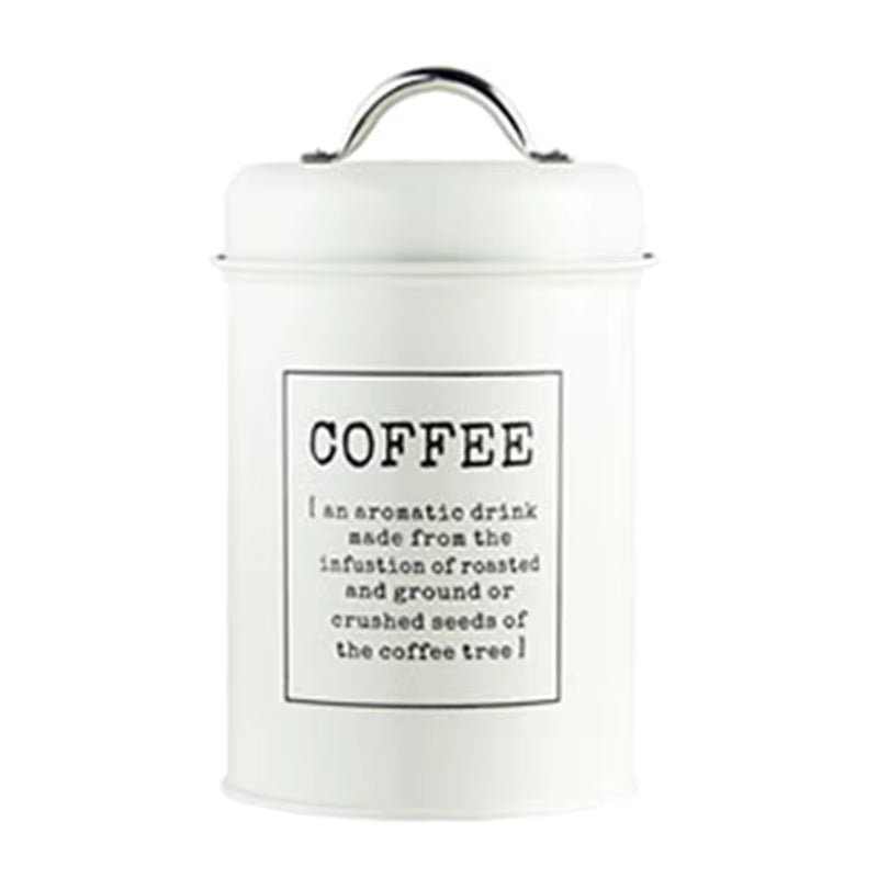 Rustic Farmhouse Airtight Kitchen Canister with Lid Metal Sugar Coffee Tea Storage Jar Container Jars