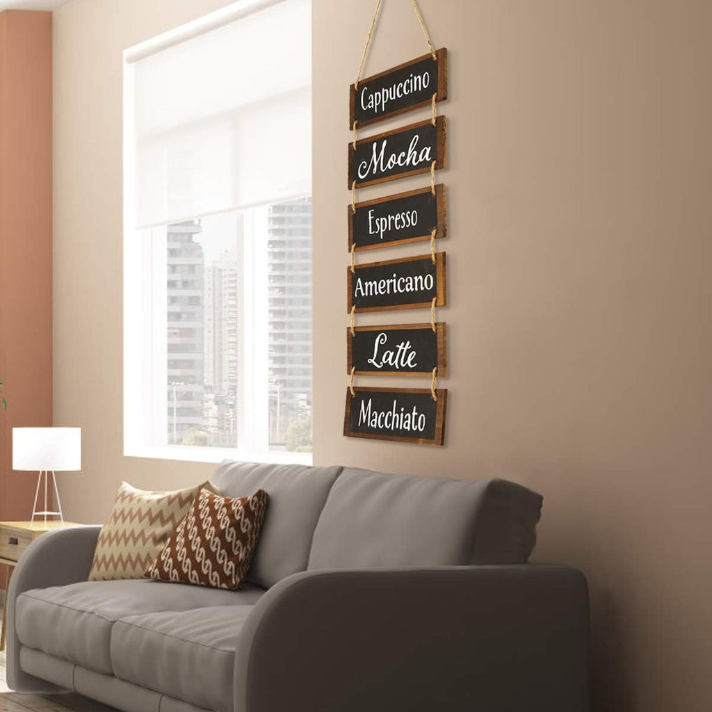 Coffee Bar Decor Coffee Sign Coffee Wall Decor, Farmhouse Kitchen Bathroom Living Room Bedroom Decor, Large Rustic Wooden Decor Hanging Wall Sign, Wall Hanging Decor