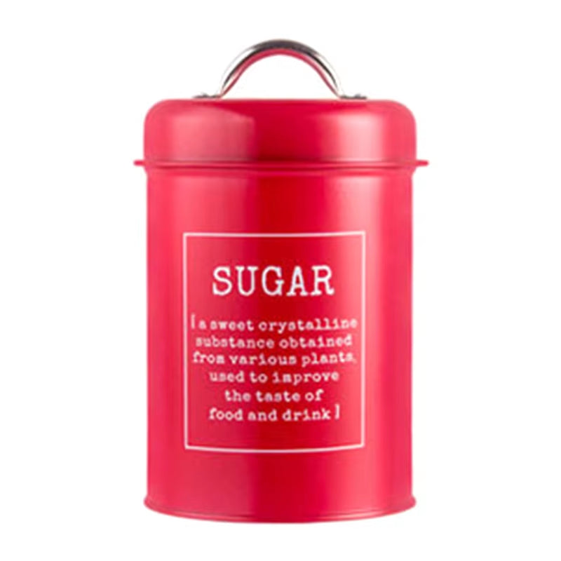 Rustic Farmhouse Airtight Kitchen Canister with Lid Metal Sugar Coffee Tea Storage Jar Container Jars