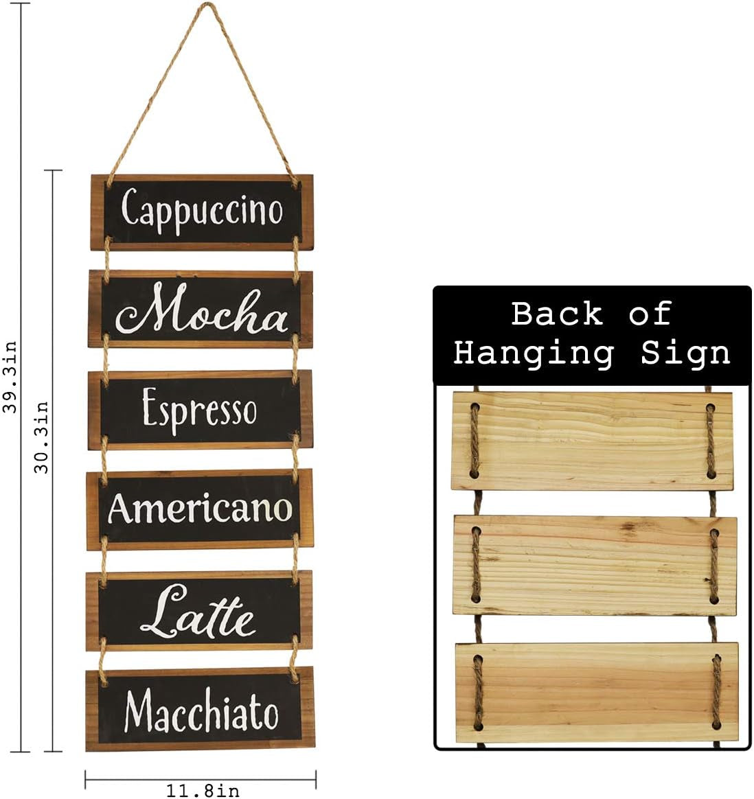 Coffee Bar Decor Coffee Sign Coffee Wall Decor, Farmhouse Kitchen Bathroom Living Room Bedroom Decor, Large Rustic Wooden Decor Hanging Wall Sign, Wall Hanging Decor