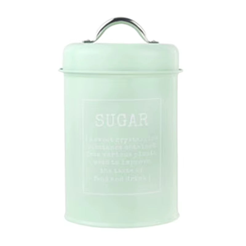Rustic Farmhouse Airtight Kitchen Canister with Lid Metal Sugar Coffee Tea Storage Jar Container Jars