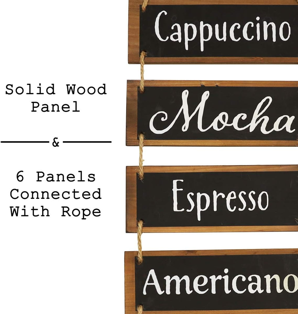 Coffee Bar Decor Coffee Sign Coffee Wall Decor, Farmhouse Kitchen Bathroom Living Room Bedroom Decor, Large Rustic Wooden Decor Hanging Wall Sign, Wall Hanging Decor