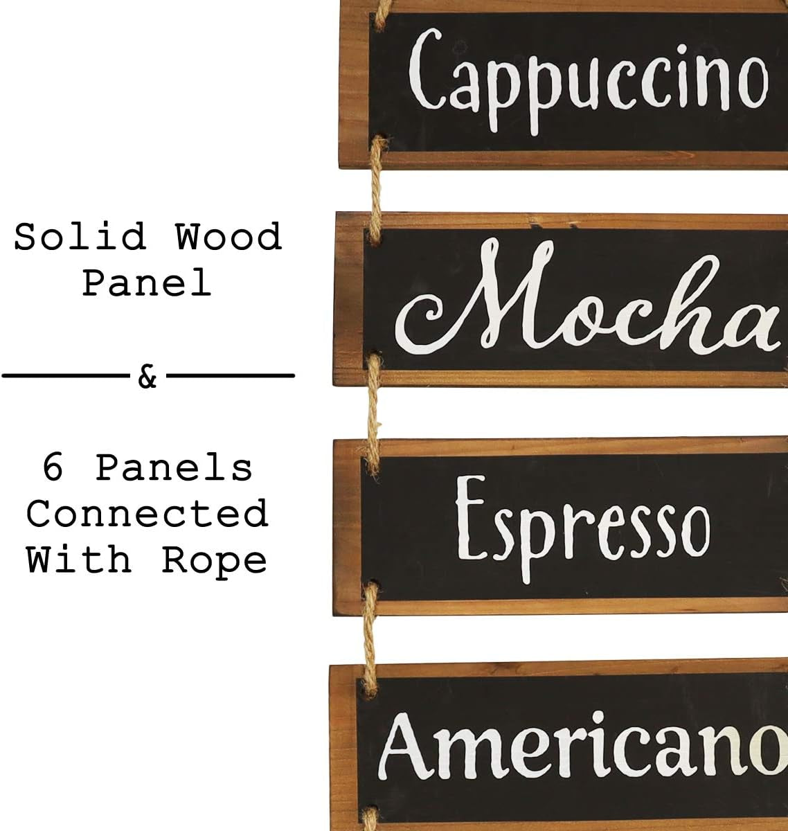 Coffee Bar Decor Coffee Sign Coffee Wall Decor, Farmhouse Kitchen Bathroom Living Room Bedroom Decor, Large Rustic Wooden Decor Hanging Wall Sign, Wall Hanging Decor