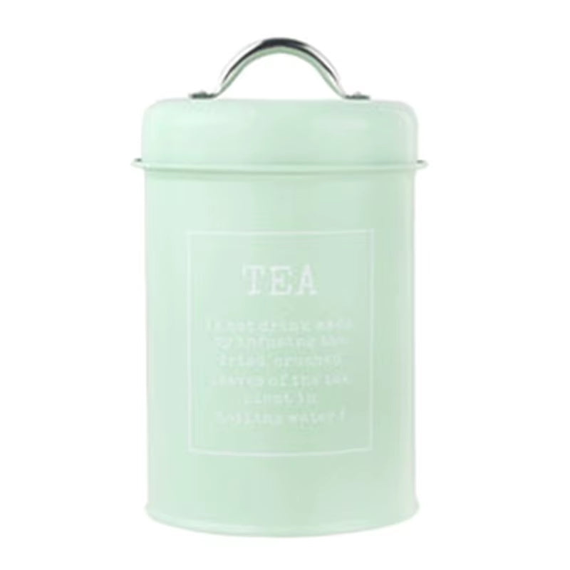 Rustic Farmhouse Airtight Kitchen Canister with Lid Metal Sugar Coffee Tea Storage Jar Container Jars