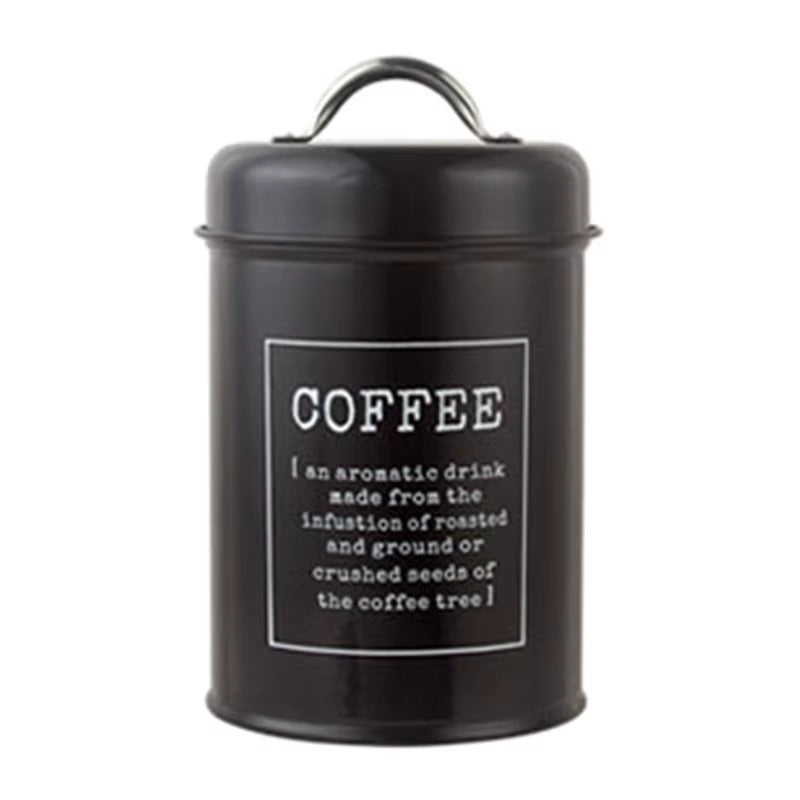 Rustic Farmhouse Airtight Kitchen Canister with Lid Metal Sugar Coffee Tea Storage Jar Container Jars