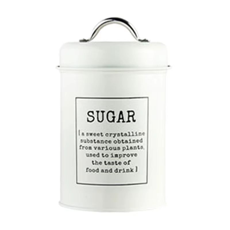 Rustic Farmhouse Airtight Kitchen Canister with Lid Metal Sugar Coffee Tea Storage Jar Container Jars