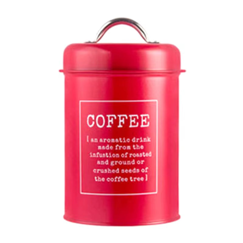 Rustic Farmhouse Airtight Kitchen Canister with Lid Metal Sugar Coffee Tea Storage Jar Container Jars