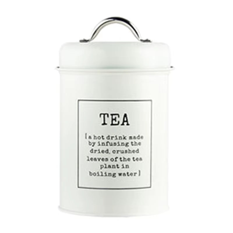 Rustic Farmhouse Airtight Kitchen Canister with Lid Metal Sugar Coffee Tea Storage Jar Container Jars