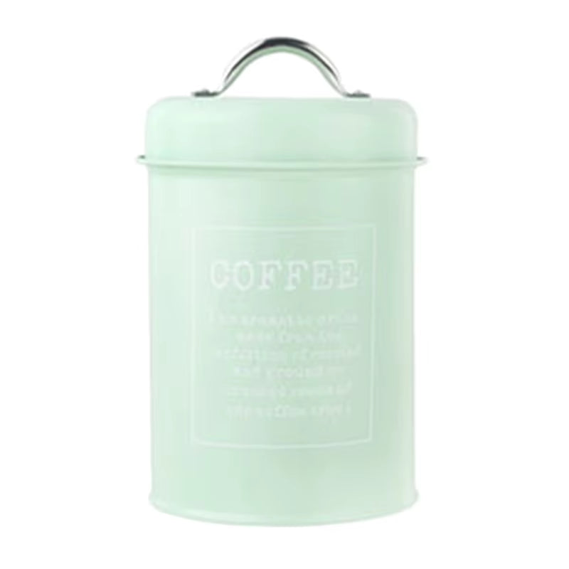 Rustic Farmhouse Airtight Kitchen Canister with Lid Metal Sugar Coffee Tea Storage Jar Container Jars