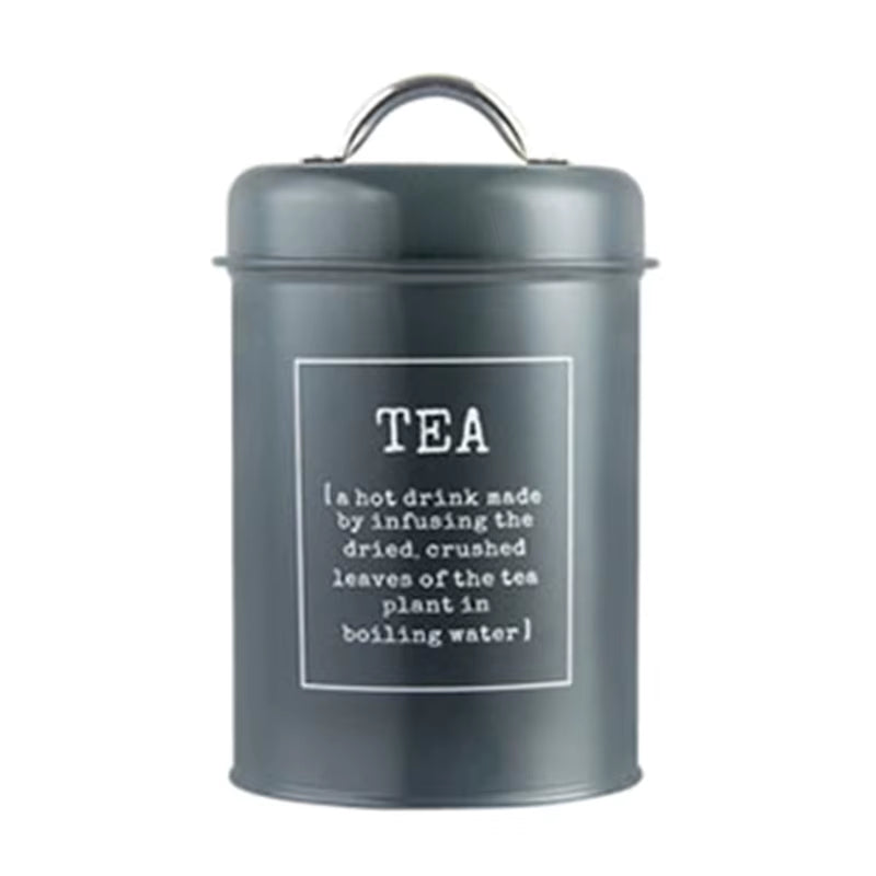 Rustic Farmhouse Airtight Kitchen Canister with Lid Metal Sugar Coffee Tea Storage Jar Container Jars