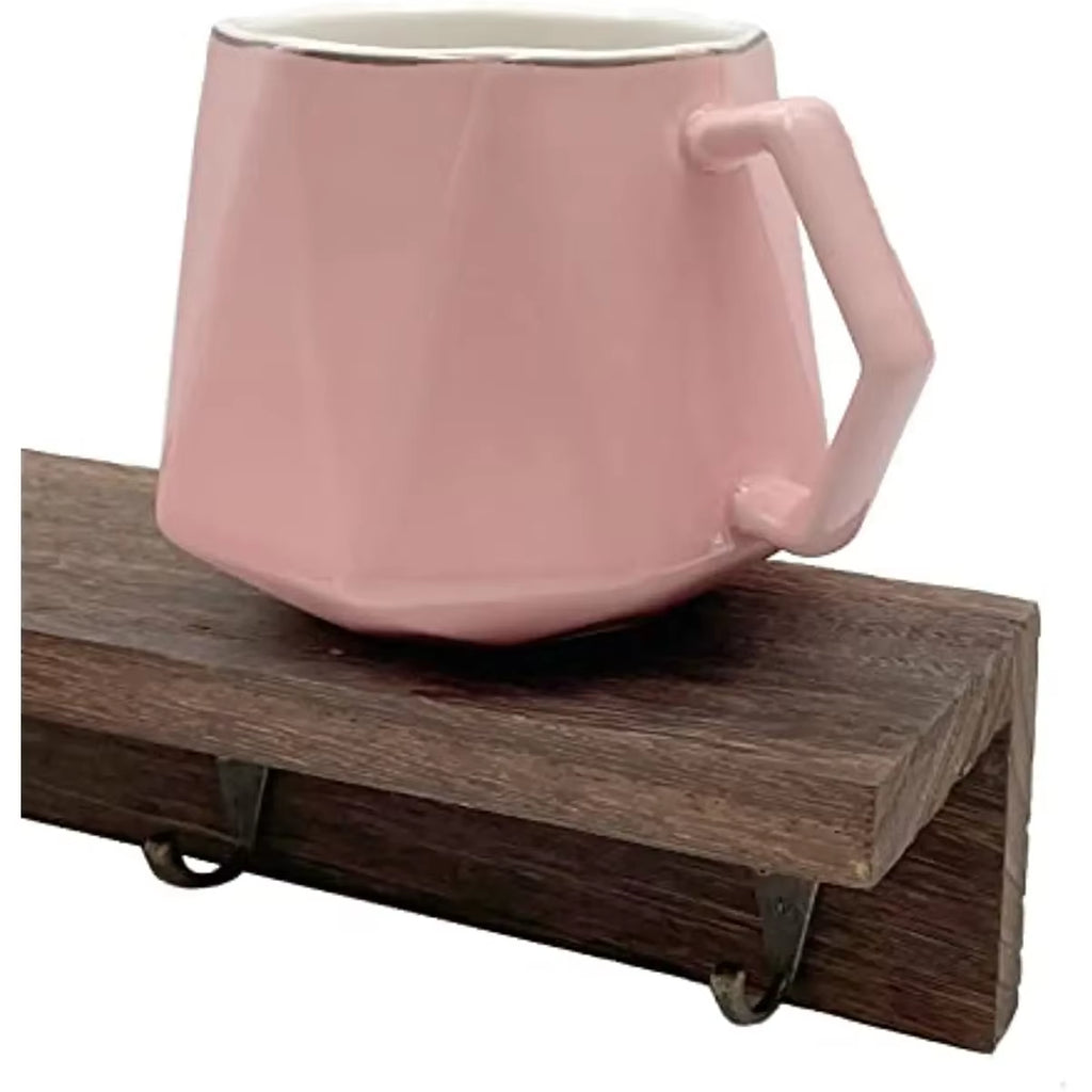 2 Pcs /Set Coffee Cup Holder Kitchen Wall for Farmhouse Decorations Coffee Station Office Decor Mug Organizer Mug Display