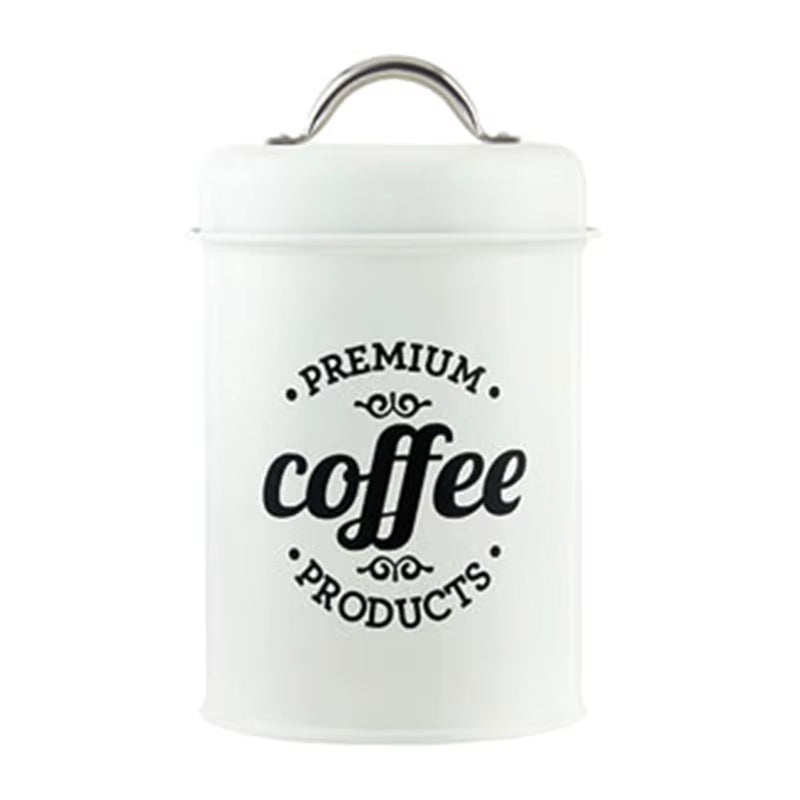 Rustic Farmhouse Airtight Kitchen Canister with Lid Metal Sugar Coffee Tea Storage Jar Container Jars